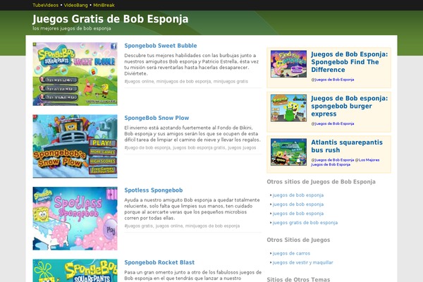 juegosgratisdebobesponja.org site used Estandardevideos