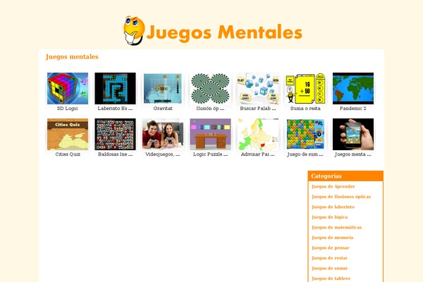 juegosmentales.net site used Flash Gamer