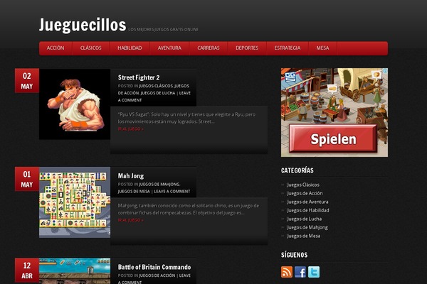 GamePress theme site design template sample