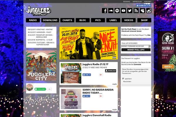 Site using Gigs Calendar plugin
