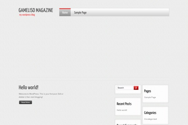 Gamelisomagazine theme site design template sample