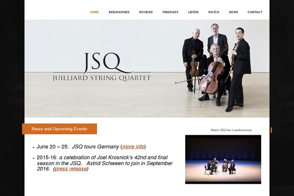 juilliardquartet.org site used Elixir