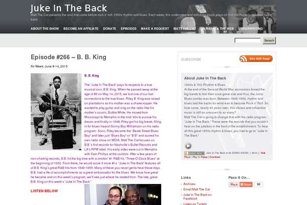 jukeintheback.org site used Carrington Blog