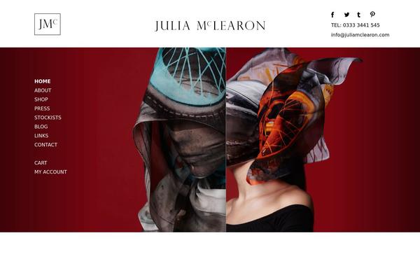juliamclearon.com site used Juliatheme