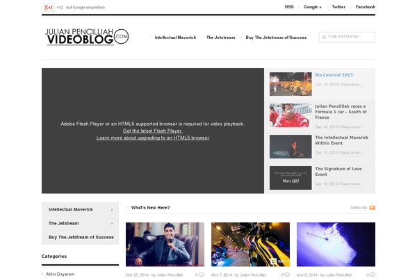VideoPro theme site design template sample