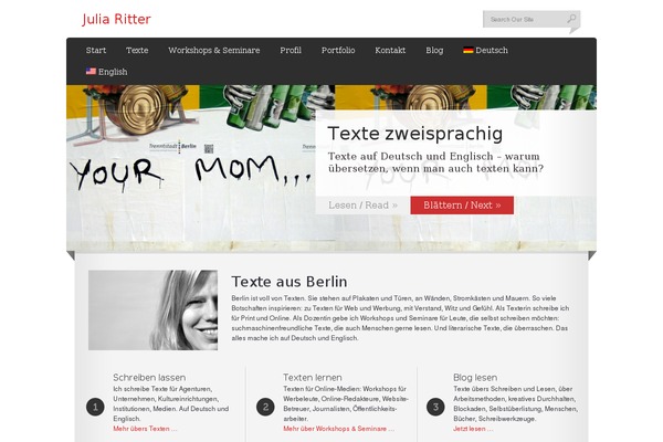 Paradigm theme site design template sample