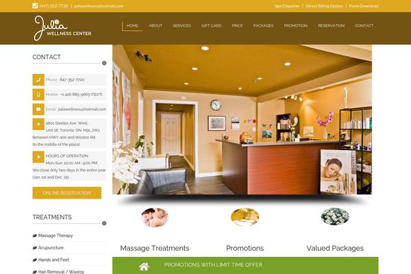 Spa Lab theme site design template sample