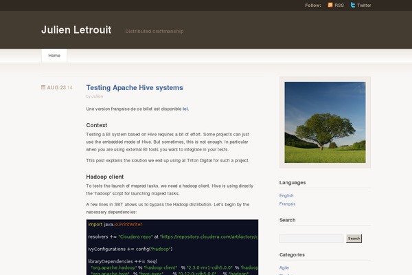 Titan theme site design template sample