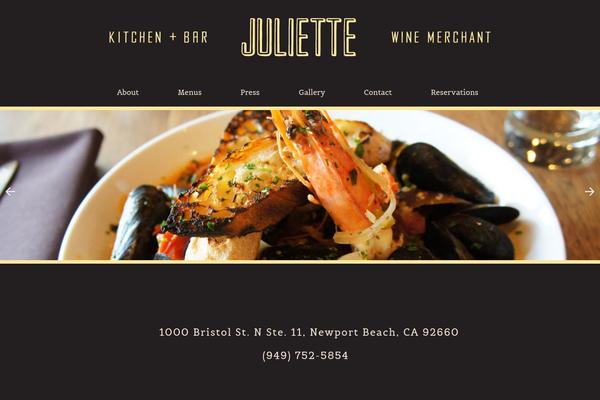 Juliette theme site design template sample