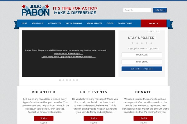 Campaign theme site design template sample