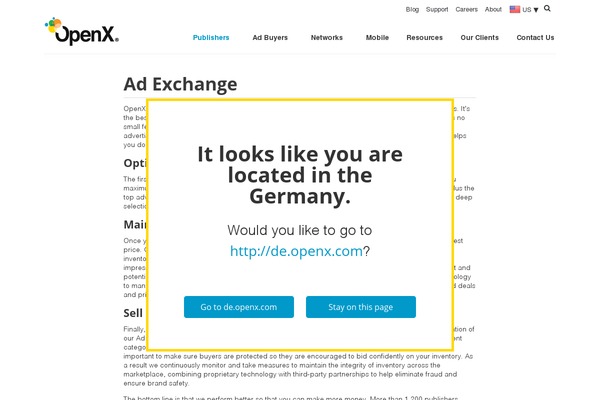 jumptime.com site used Openx