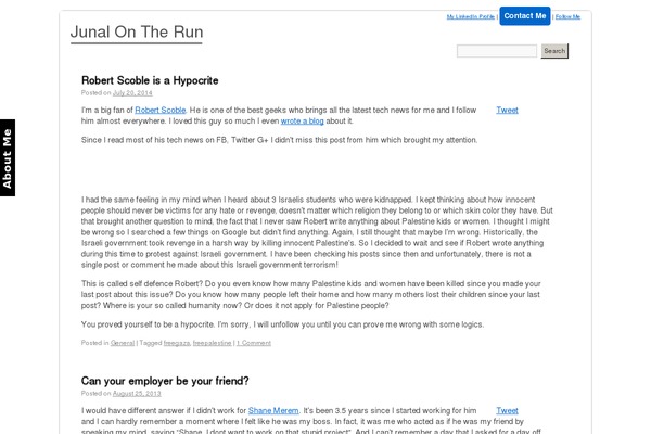 Site using About Me 3000 widget plugin