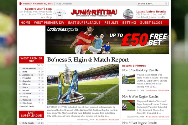 juniorfitba.com site used WP Newspaper