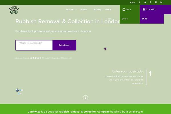 Junkwize theme websites examples