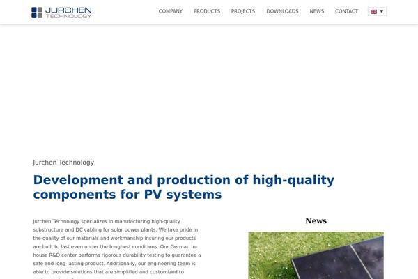 jurchen-technology.com site used Visual Composer Starter