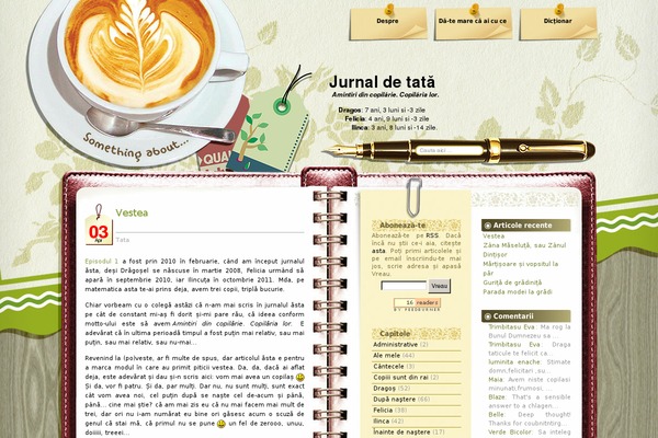 Coffee Desk theme site design template sample