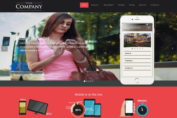 Flat Theme theme site design template sample