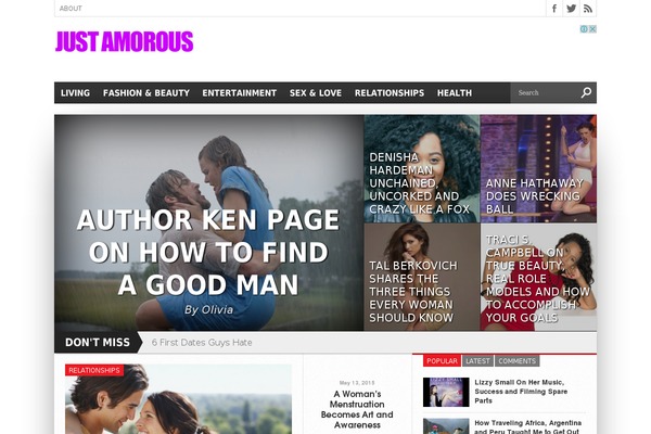 justamorous.com site used Hot Topix