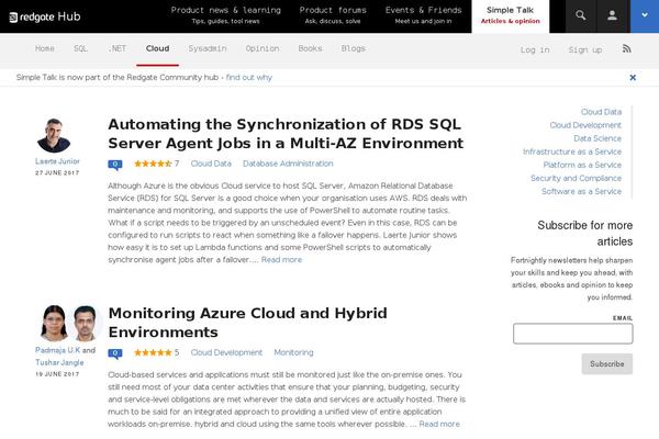 justazure.com site used Simple-talk-theme