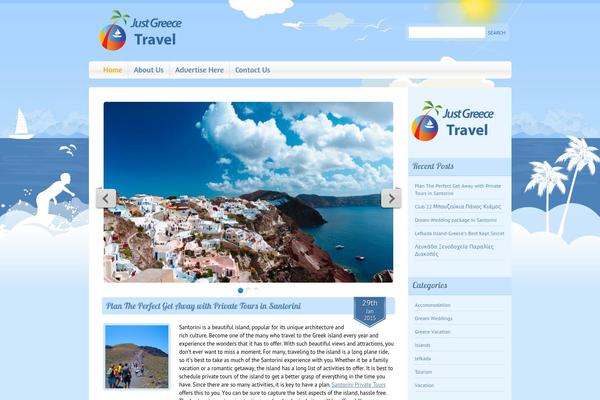 Travel theme site design template sample