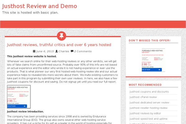 justhostreviews.org site used WP ThemingStrap