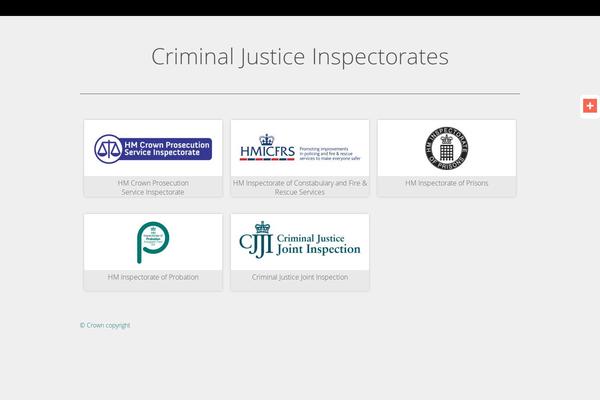 justiceinspectorates.gov.uk site used Wireframe