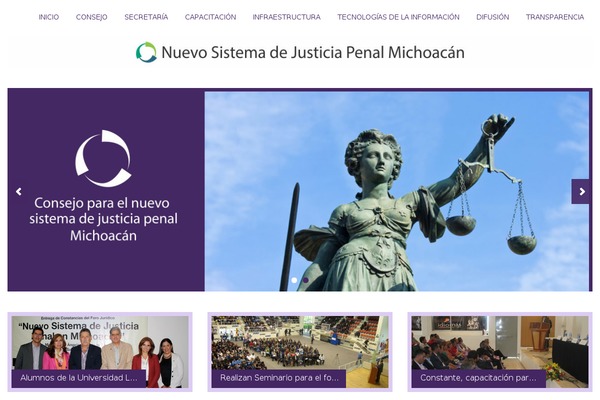justiciapenalmichoacan.gob.mx site used Political-press-theme