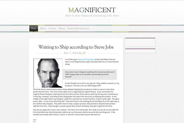 Magnificent theme site design template sample