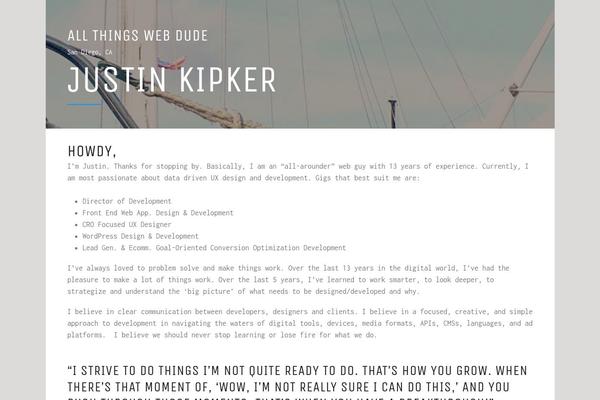 Infinite theme site design template sample