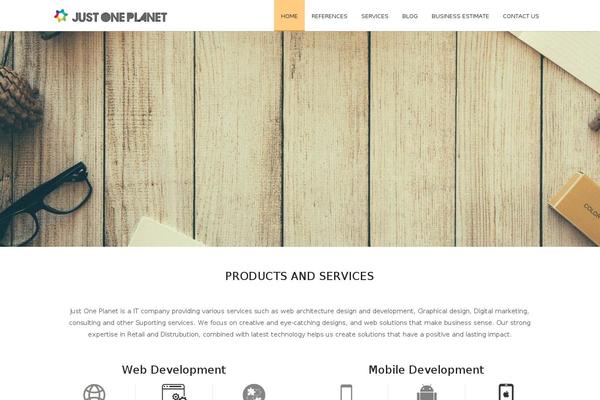 justoneplanet.co.in site used One Page