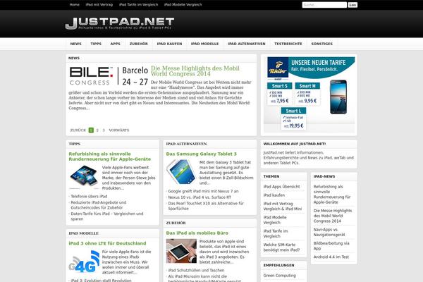 Gadget theme site design template sample