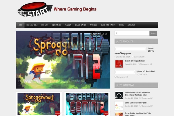 justpressstart.net site used Esteem
