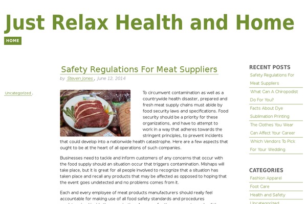justrelax.ca site used Written