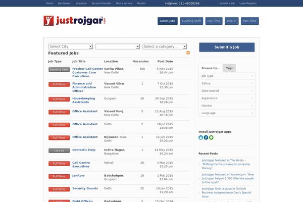 Jobroller theme site design template sample