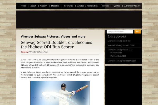 justvirendersehwag.com site used Woodsy