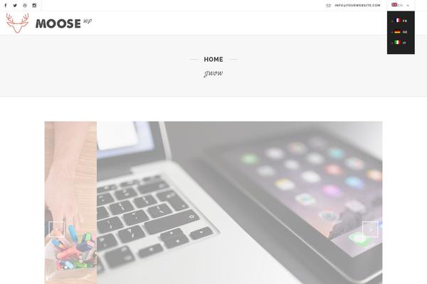 Moose theme site design template sample