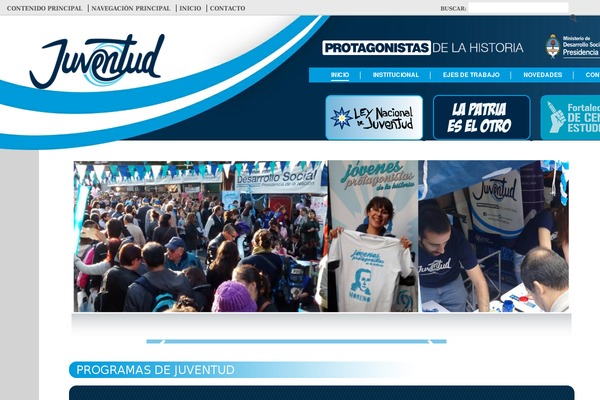 juventud.gov.ar site used Juventud