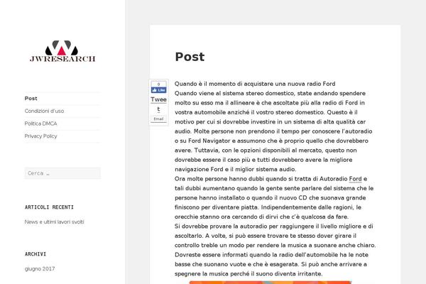 jwresearch.it site used Cista