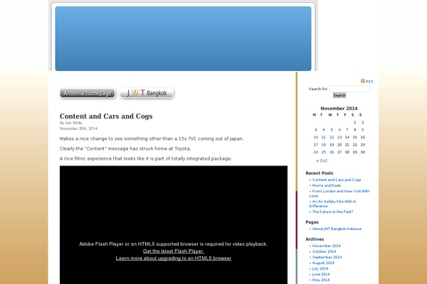 Default theme site design template sample