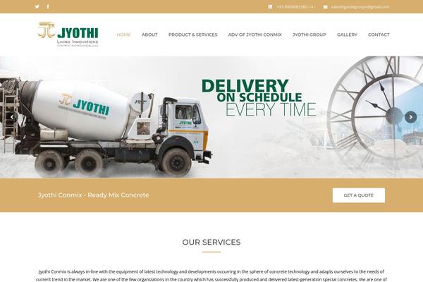jyothiconmix.com site used Construct