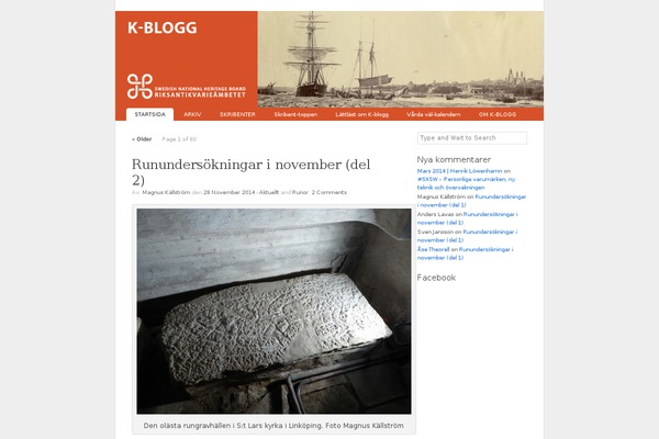 k-blogg.se site used Blaskan