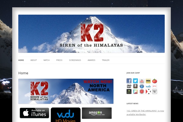 K2 theme site design template sample