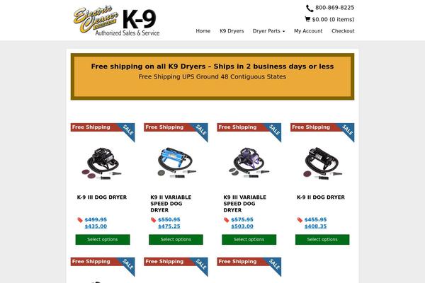 k9dryer.com site used Cosmick-woo-micro