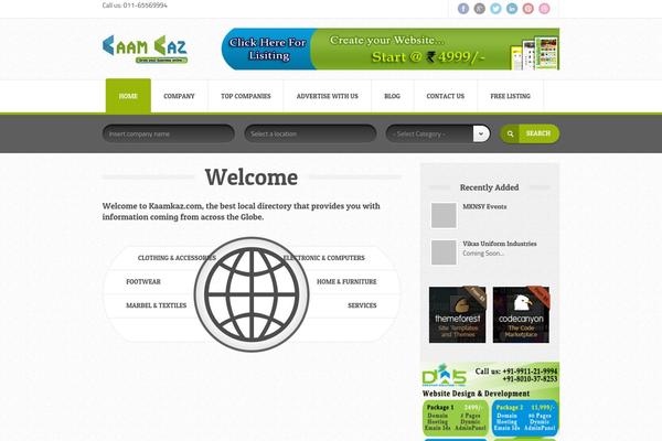GLOCAL theme site design template sample