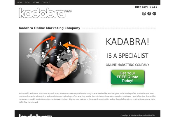 kadabra.co.za site used Adler