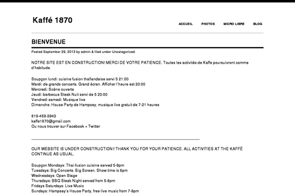 kaffe1870.com site used Easybuilder