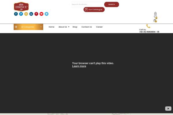 Essence theme site design template sample