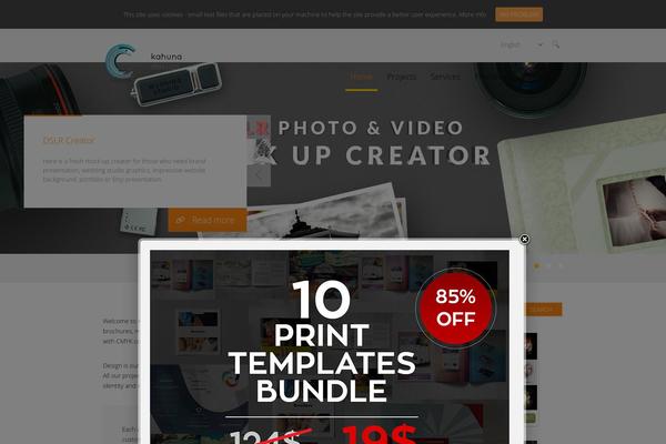 Duotive 5ive theme site design template sample