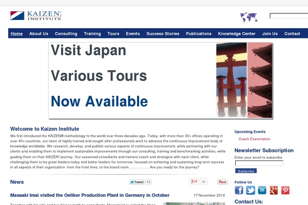 Kaizen theme site design template sample