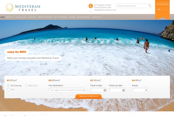 BookYourTravel theme site design template sample